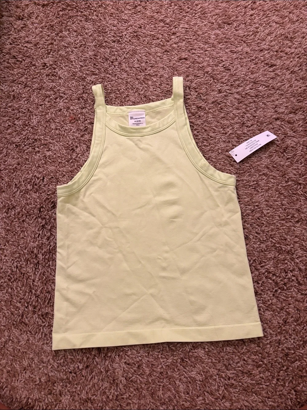 No Boundaries Light Yellow Girls' Tank Top